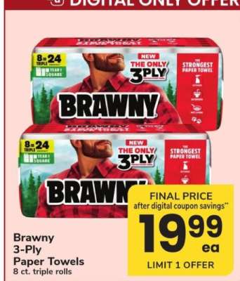 Brawny 3 Ply Paper Towels