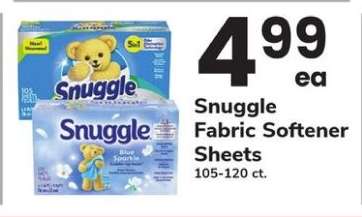 Snuggle Fabric Softener Sheets