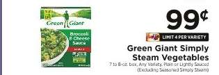 Green Giant Simply Steam Vegetables