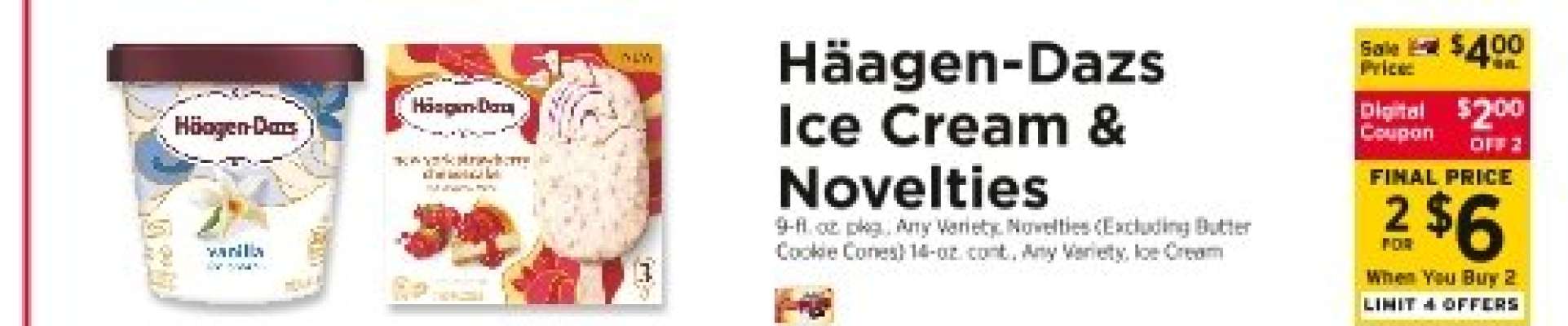 Häagen-Dazs Ice Cream & Novelties