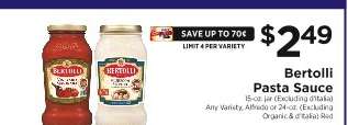 Bertolli Pasta Sauce