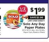Solo Any Day Paper Plates