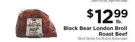 Black Bear London Broil Roast Beef