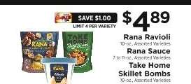 Rana Ravioli / Rana Sauce / Take Home Skillet Bombs