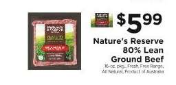 Nature's Reserve 80% Lean Ground Beef