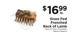 Grass Fed Frenched Rack of Lamb