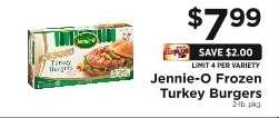 Jennie-O Frozen Turkey Burgers