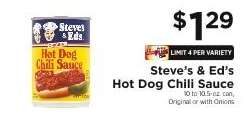 Steve's & Ed's Hot Dog Chili Sauce