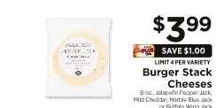 Burger Stack Cheeses