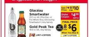 Glacéau Smartwater / Gold Peak Tea