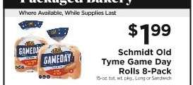 Schmidt Old Tyme Game Day Rolls 8-Pack