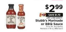 Stubb's Marinade or BBQ Sauce