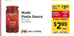 Mutti Pasta Sauce