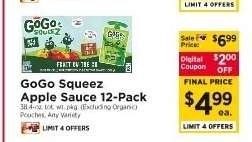 GoGo Squeez Apple Sauce 12-Pack
