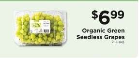 Organic Green Seedless Grapes
