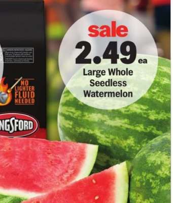 Large Whole Seedless Watermelon