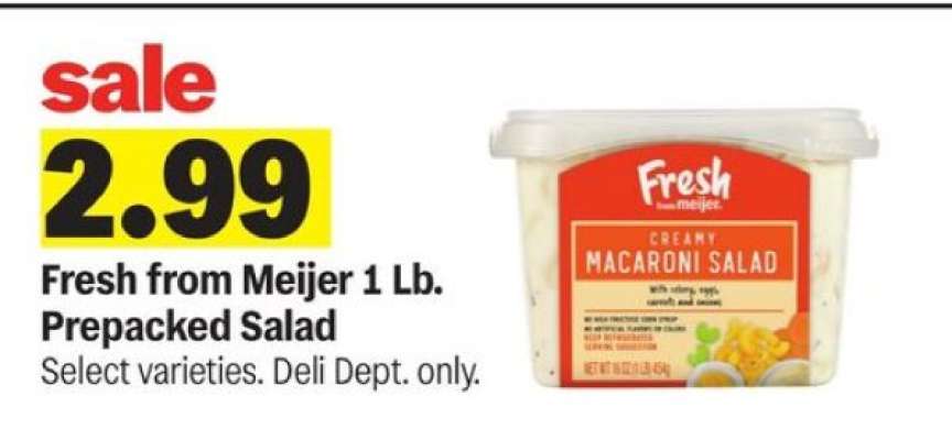 Fresh from Meijer 1 Lb. Prepacked Salad*