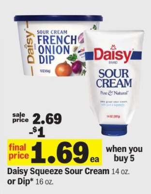 Daisy Squeeze Sour Cream or Dip