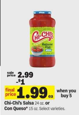 Chi-Chi’s Salsa or Con Queso