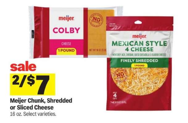 Meijer Chunk, Shredded or Sliced Cheese*