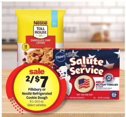 Pillsbury or Nestlé Refrigerated Cookie Dough