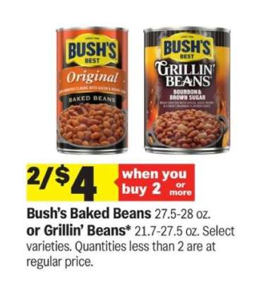 Bush’s Baked Beans or Grillin’ Beans