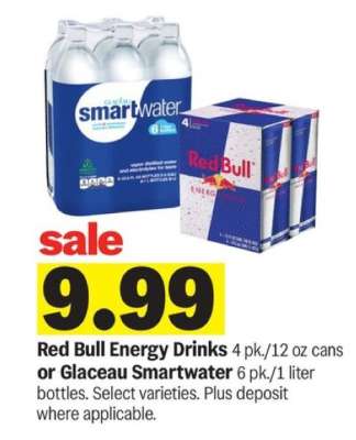 Red Bull Energy Drinks or Glaceau Smartwater