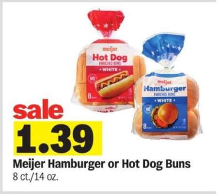 Meijer Hamburger or Hot Dog Buns