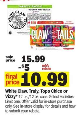 White Claw, Truly, Topo Chico or Vizzy