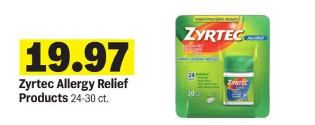 Zyrtec Allergy Relief Products
