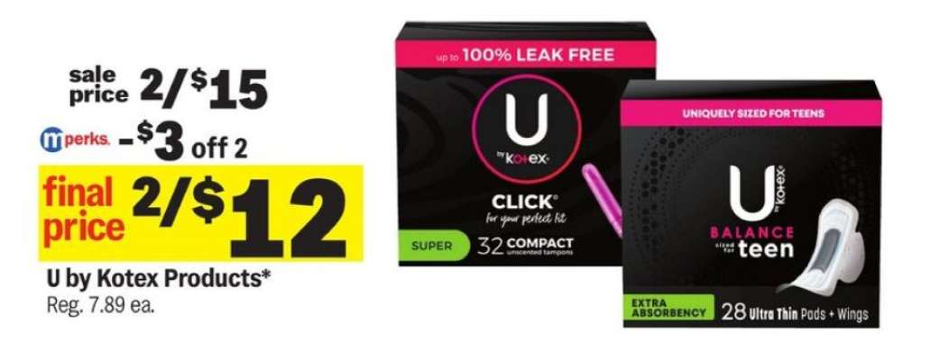 U by Kotex Products*