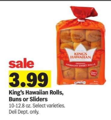 King's Hawaiian Rolls, Buns or Sliders