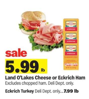 Land O'Lakes Cheese or Eckrich Ham