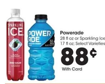 Powerade or Sparkling Ice
