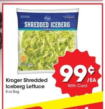 Kroger Shredded Iceberg Lettuce