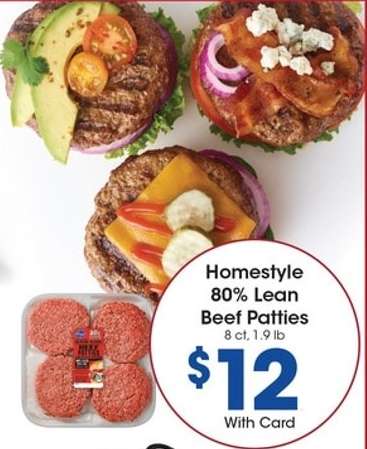 Homestyle 80% Lean Beef Patties