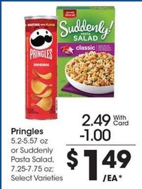 Pringles or Suddenly Pasta Salad