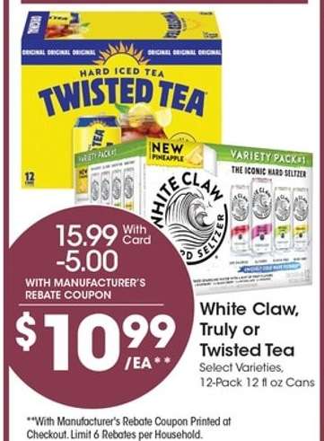 White Claw, Truly or Twisted Tea