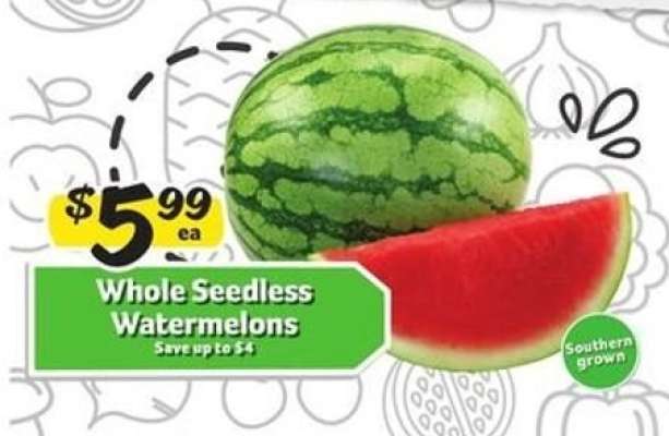 Whole Seedless Watermelons