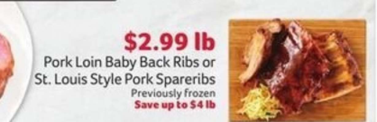 Pork Loin Baby Back Ribs or St. Louis Style Pork Spareribs