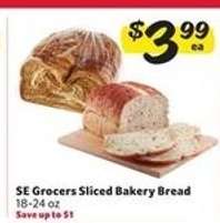 SE Grocers Sliced Bakery Bread