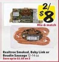 Realtree Smoked, Baby Link or Boudin Sausage