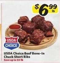 USDA Choice Beef Bone-In Chuck Short Ribs