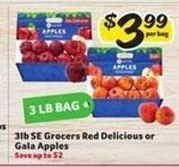 3lb SE Grocers Red Delicious or Gala Apples