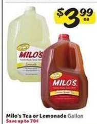 Milo's Tea or Lemonade
