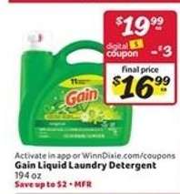 Gain Liquid Laundry Detergent