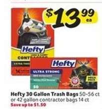 Hefty 30 Gallon Trash Bags