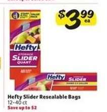 Hefty Slider Resealable Bags