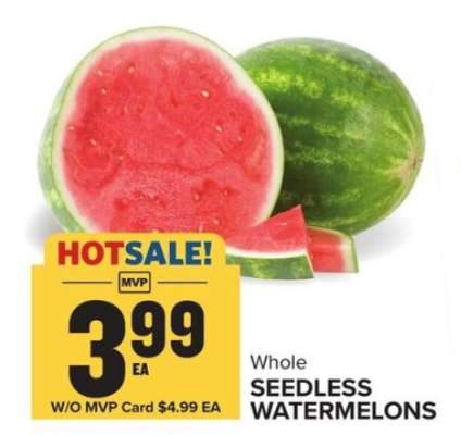 Whole Seedless Watermelons