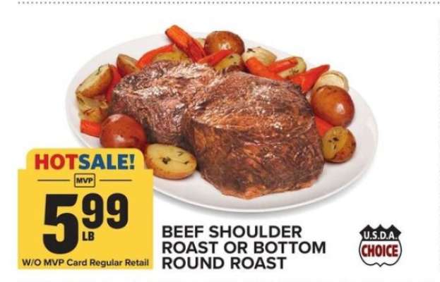 Beef Shoulder Roast or Bottom Round Roast